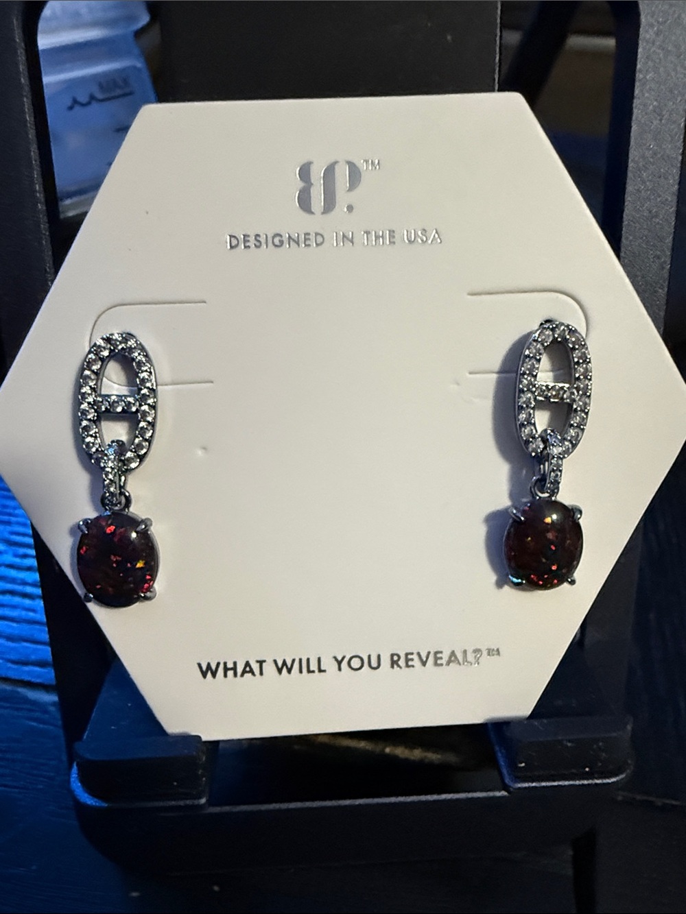 BP Pavé Oval Drop Black Fire Opal “She’s Giving High-End”